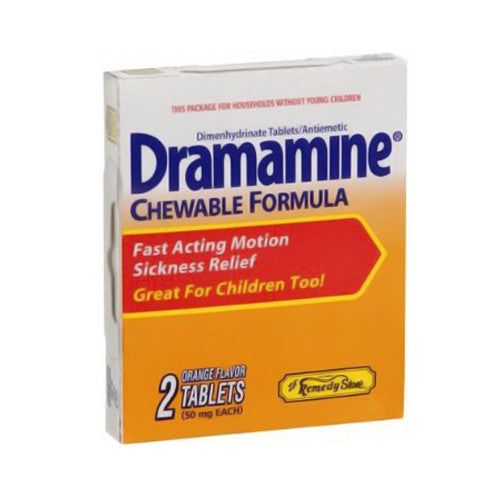 Dramamine Chewable Formula Motion Sickness Relief Tablets - 2 Ea/Pack, 6 Pack